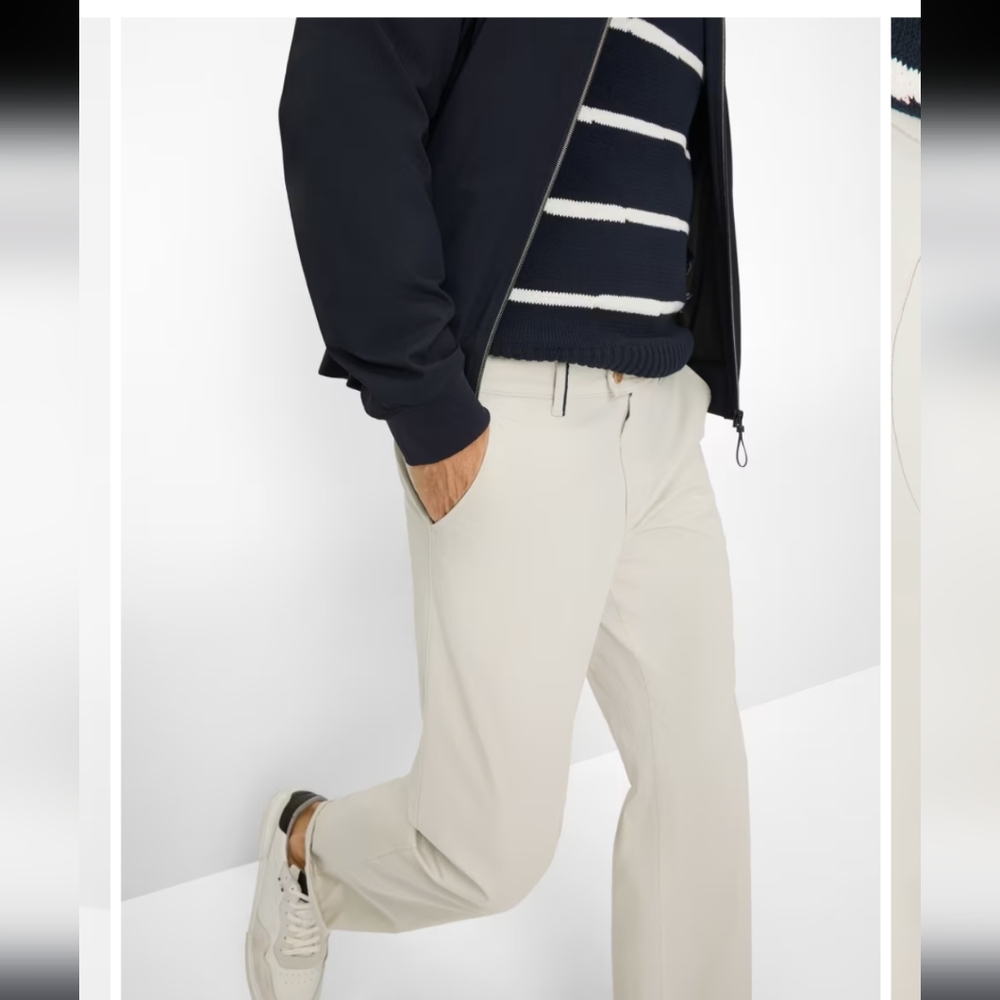Men's Slim-Fit Khaki Chinos - Cream